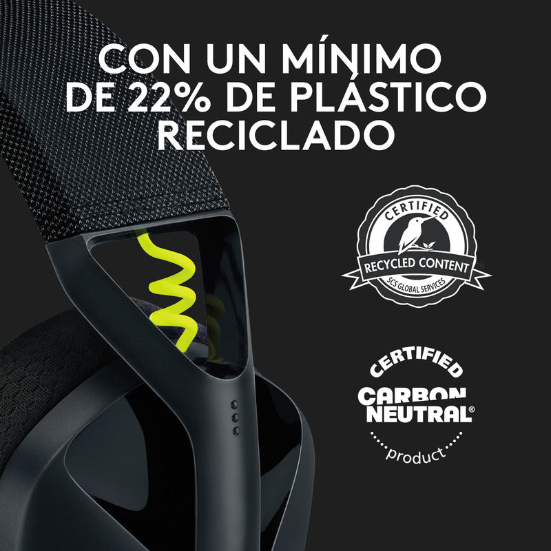 Auriculares Gamer Inalámbricos Logitech G435 LIGHTSPEED y Bluetooth, Negro