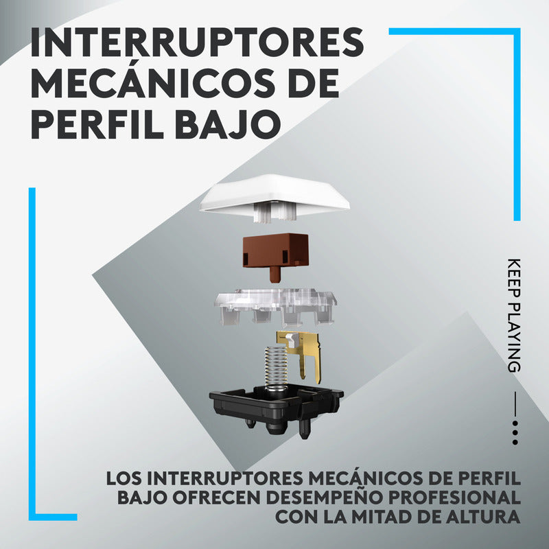 Teclado Gamer Mecánico Lightsync Rgb - Logitech G815 Blanco