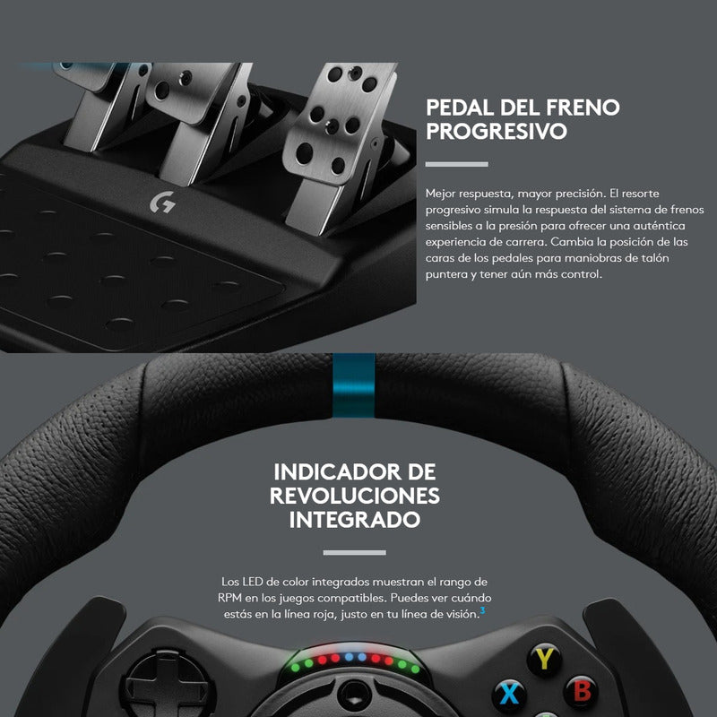 Volante Logitech G923 para Xbox Series X|S, Xbox One y PC + Palanca de Cambios