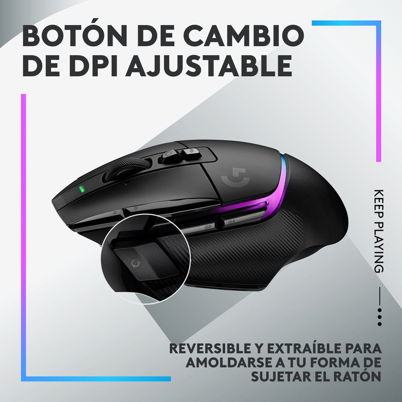 Mouse Gamer Logitech c X Plus Rgb Inalámbrico Hero 25k
