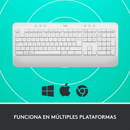Teclado Confortable Logitech Signature K650 Bluetooth/bolt