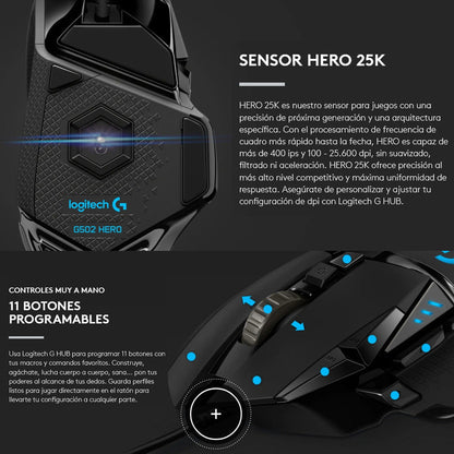 Combo Gamer Logitech G Teclado G413 Se Tkl + Mouse G502 Hero