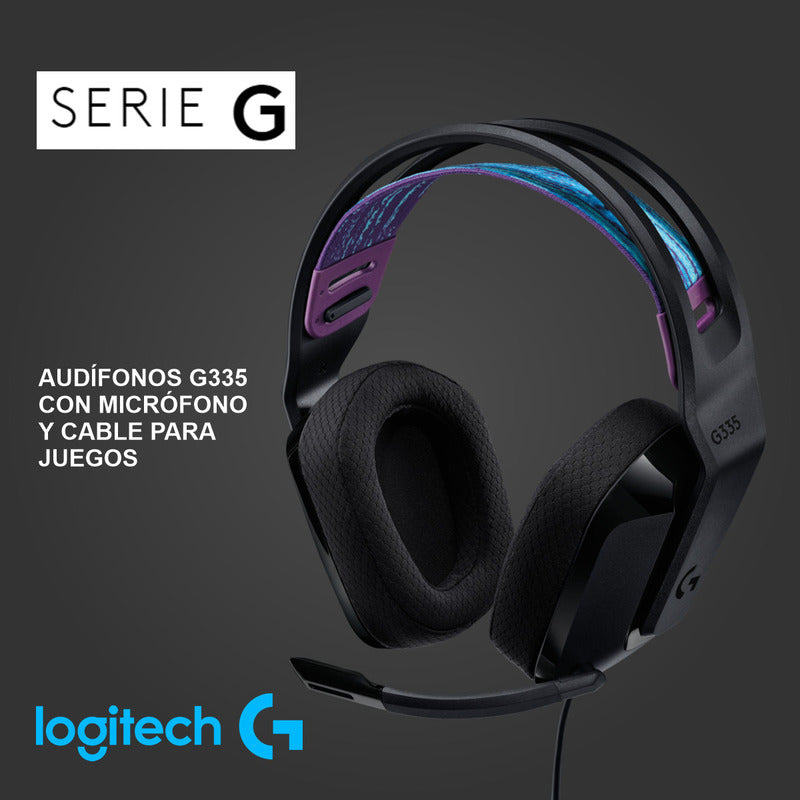 Auriculares Gamer Logitech G335, Pc, Ps5, Xbox / Color & Confort