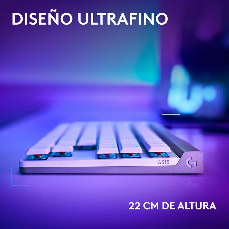 Teclado Gamer Lightsync Rgb Logitech G515 Tkl, Blanco