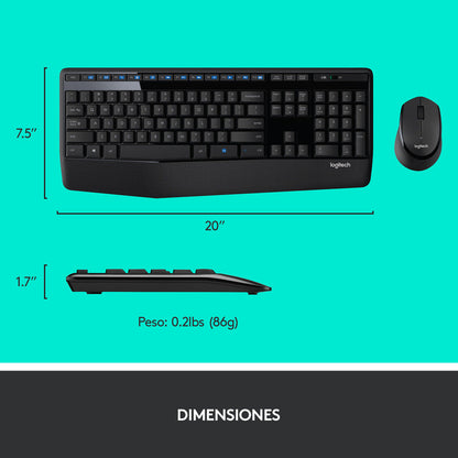 Teclado Multimedia Y Mous Inalámbrico Logitech Mk345
