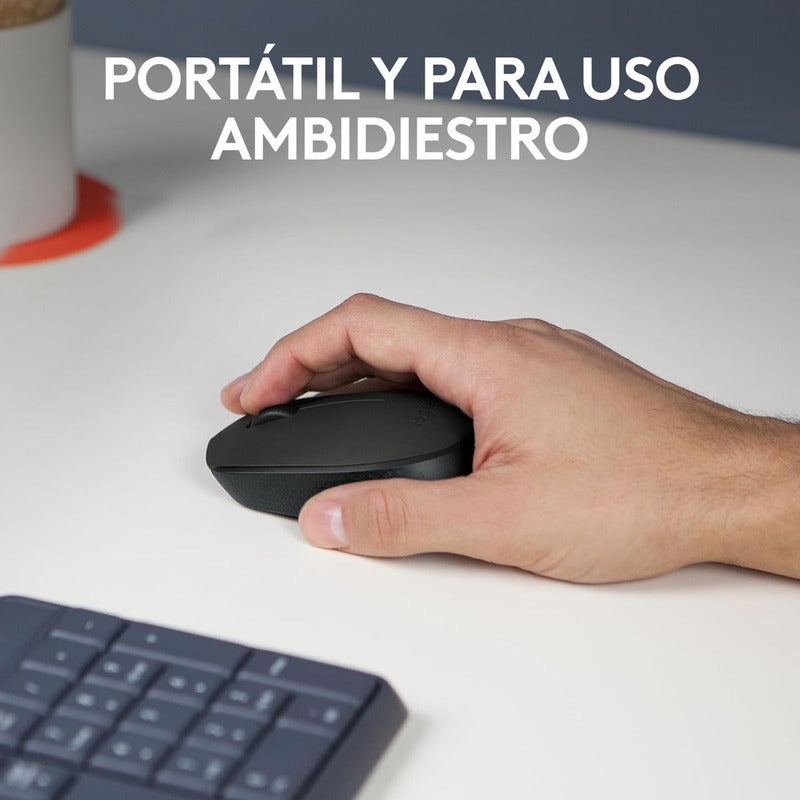 Mouse Inalámbrico Logitech M170,  Portátil, Win Mac Negro