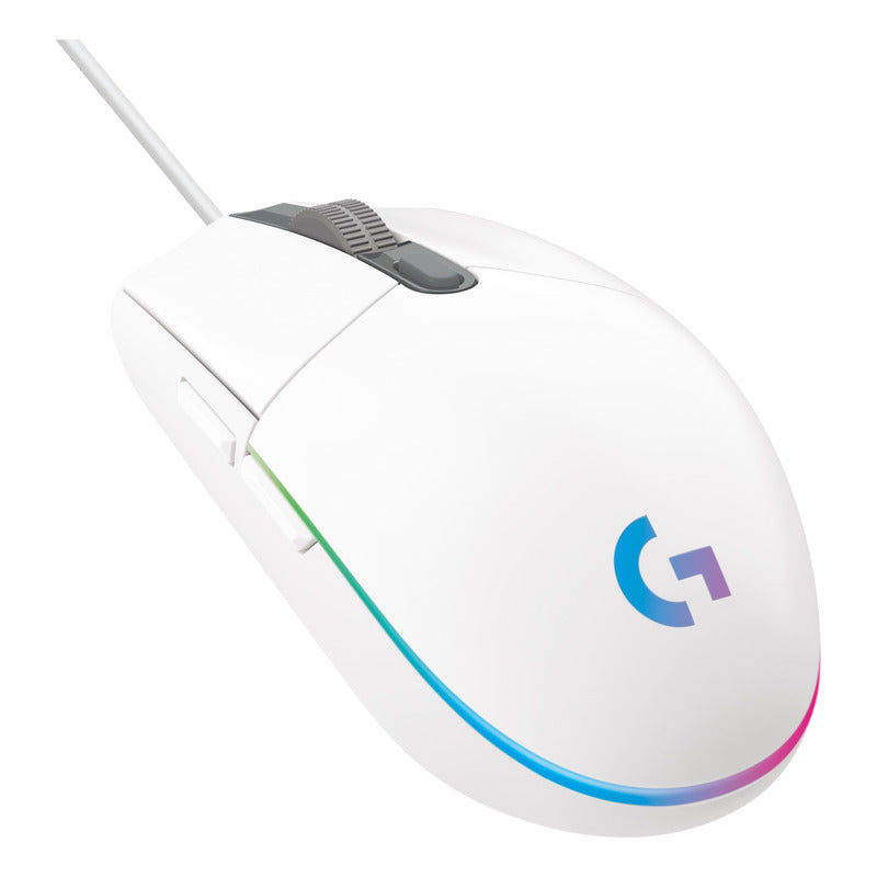Combo Gamer Logitech Mouse G203 RGB Blanco + Pad Mouse G240