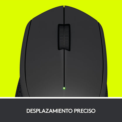 Mouse Inalámbrico Logitech M280 con Cómodo Diseño Curvo, Negro