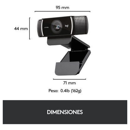Webcam Ideal Streaming Logitech C922 Pro Stream Con Trípode
