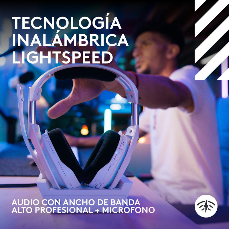 Auricular Gamer Inalámbrica + Base Logitech Astro A50 X LIGHTSPEED, White