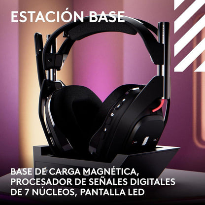 Auricular Gamer Inalámbrica + Base Logitech Astro A50 (5ta Gen) LIGHTSPEED, Black