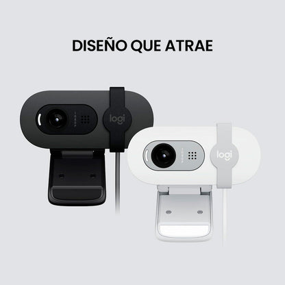 Webcam Full Hd 1080p, Rightlight 2, Logitech Brio 100 Blanco