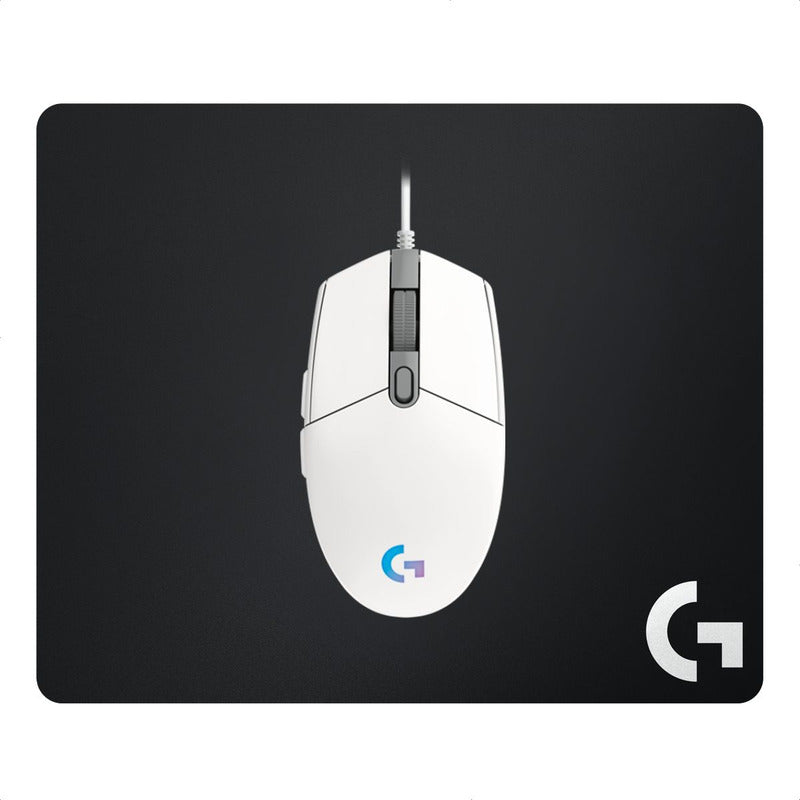 Combo Gamer Logitech Mouse G203 RGB Blanco + Pad Mouse G240