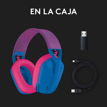 Auricular Gamer Inalámbricos Logitech G435 LIGHTSPEED y Bluetooth, Azul