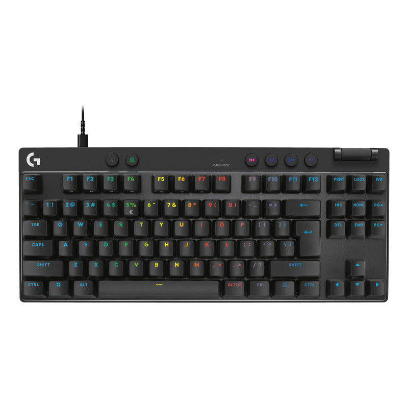 Teclado Gamer Logitech G Pro X Tkl Rapid Rgb Lightsync Negro