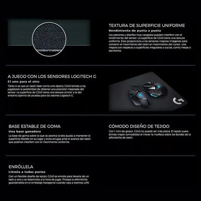 Combo Logitech Gaming: Mouse Inalámbrico G305 + Pad Mouse G240