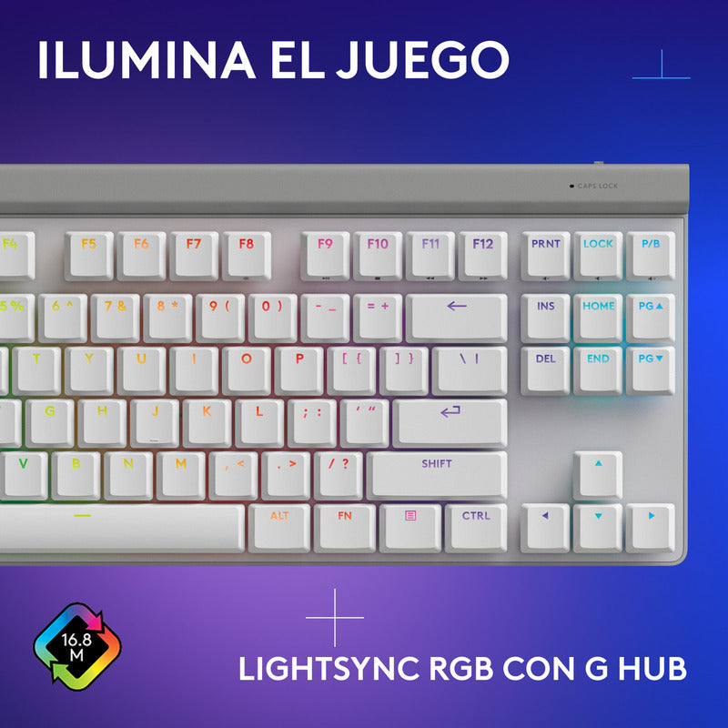 Teclado Gamer Lightsync Rgb Logitech G515 Tkl, Blanco