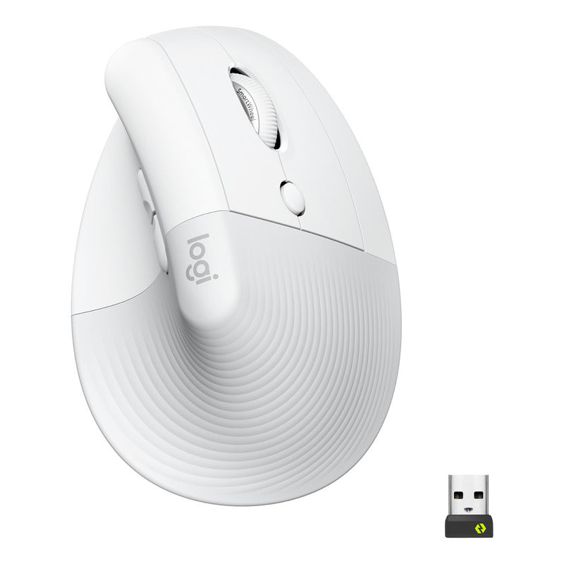 Mouse Ergonómico Logitech Lift Vertical Avanzado, Blanco