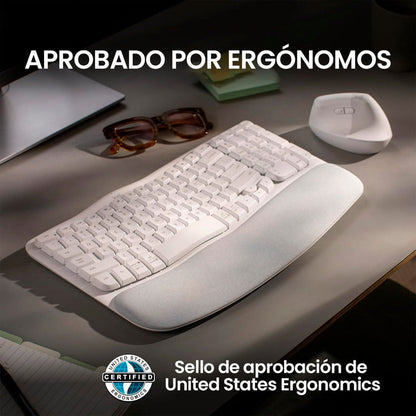 Combo Ergonómico Teclado Logitech Wave Keys + Mouse Lift