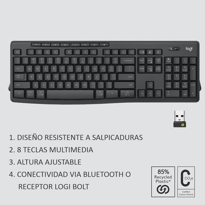 Teclado Y Mouse Bluetooth Logitech Mk370 Business