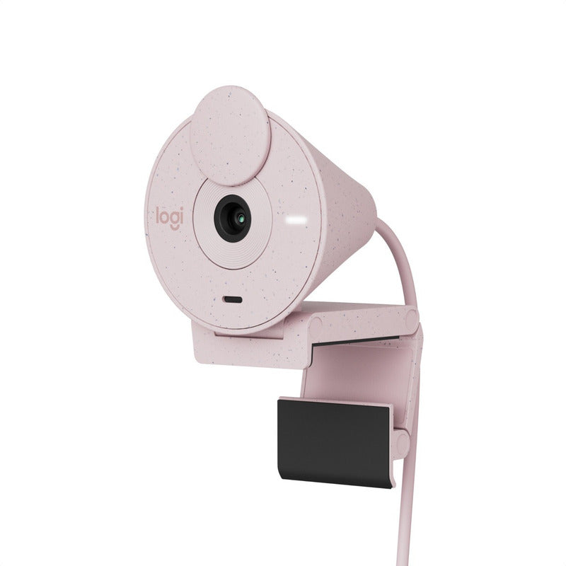 Webcam Logitech Brio 300 Full Hd 1080p Rightlight 2, Rosa