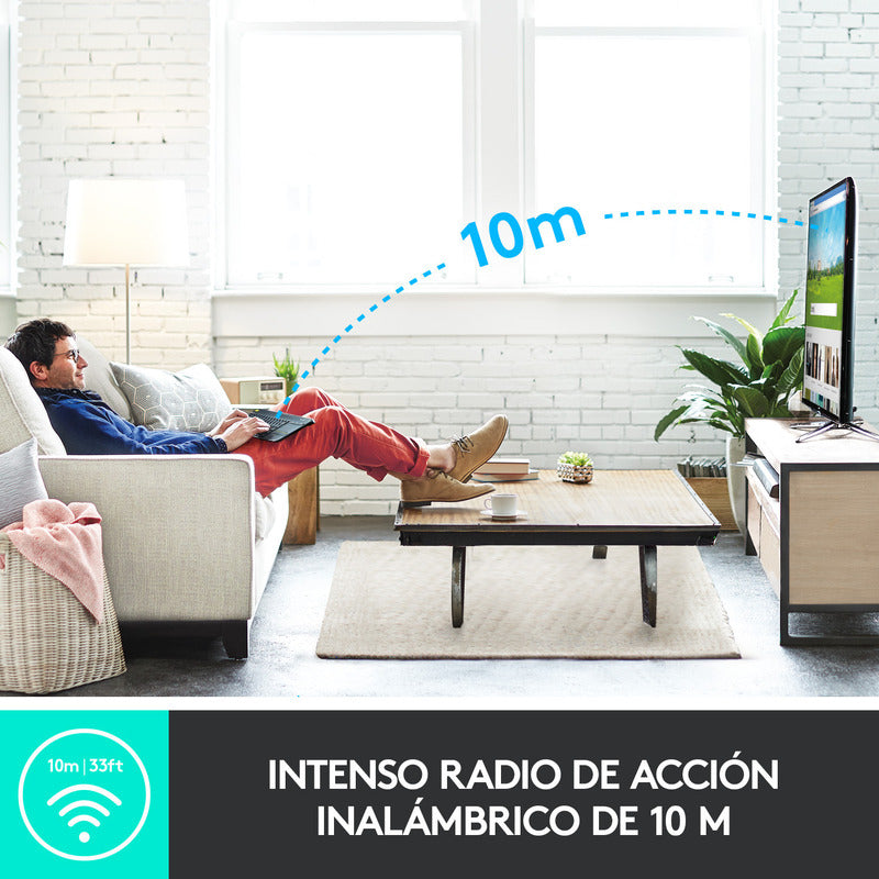 Teclado Logitech Touch K400 Plus Inalámbrico Pc Android Tv