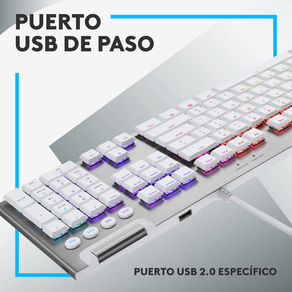 Teclado Gamer Mecánico Lightsync Rgb - Logitech G815 Blanco