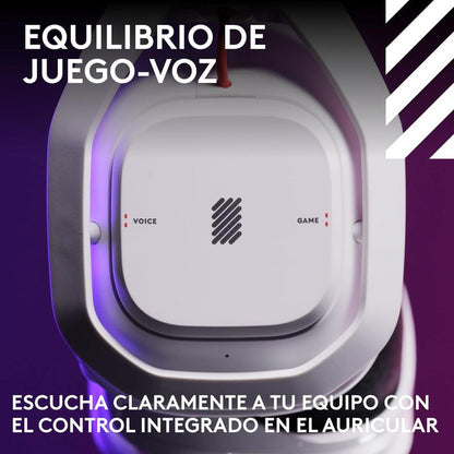 Auricular Gamer Inalámbrica + Base Logitech Astro A50 (5ta Gen) LIGHTSPEED, White
