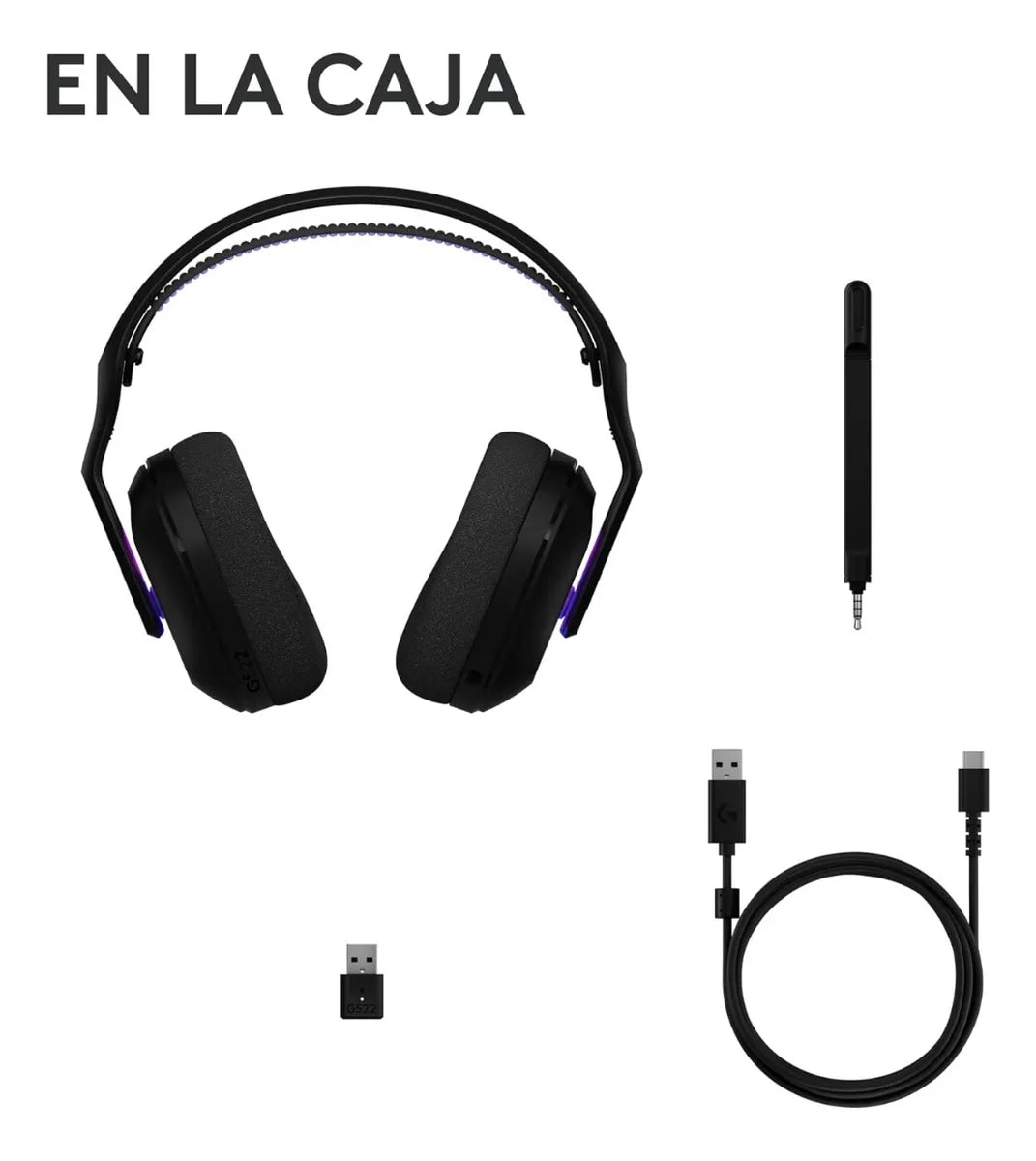 Auricular Gamer Logitech G522, Inalámbrica  Bt / Pc, Ps5 - Negra