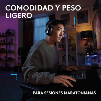 Auricular Gamer Logitech G522, Inalámbrica  Bt / Pc, Ps5 - Negra
