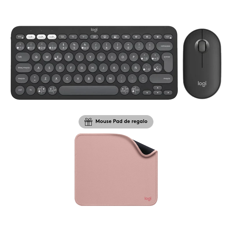 Combo Logitech Pebble 2: Teclado K380s + Mouse M350s