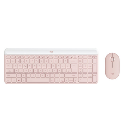 Teclado y Mouse Inalambrico Slim Logitech MK470 Rosa
