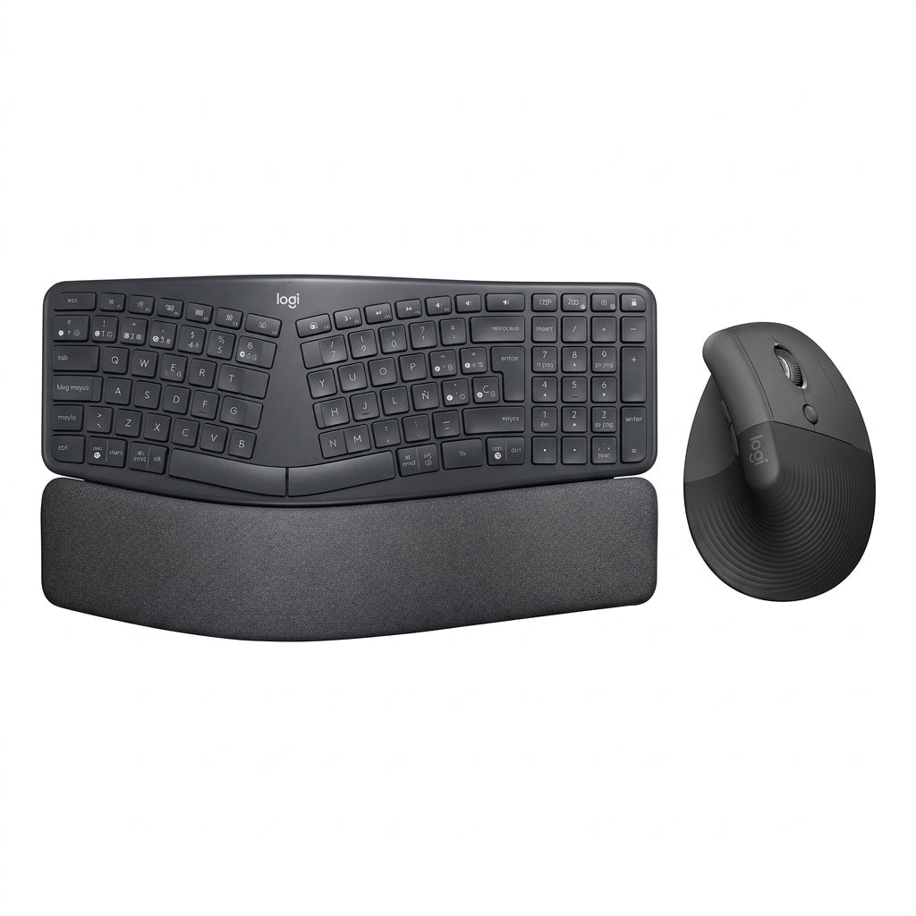 Combo Logitech Mouse Lift Ergo Negro + Teclado Ergo K860